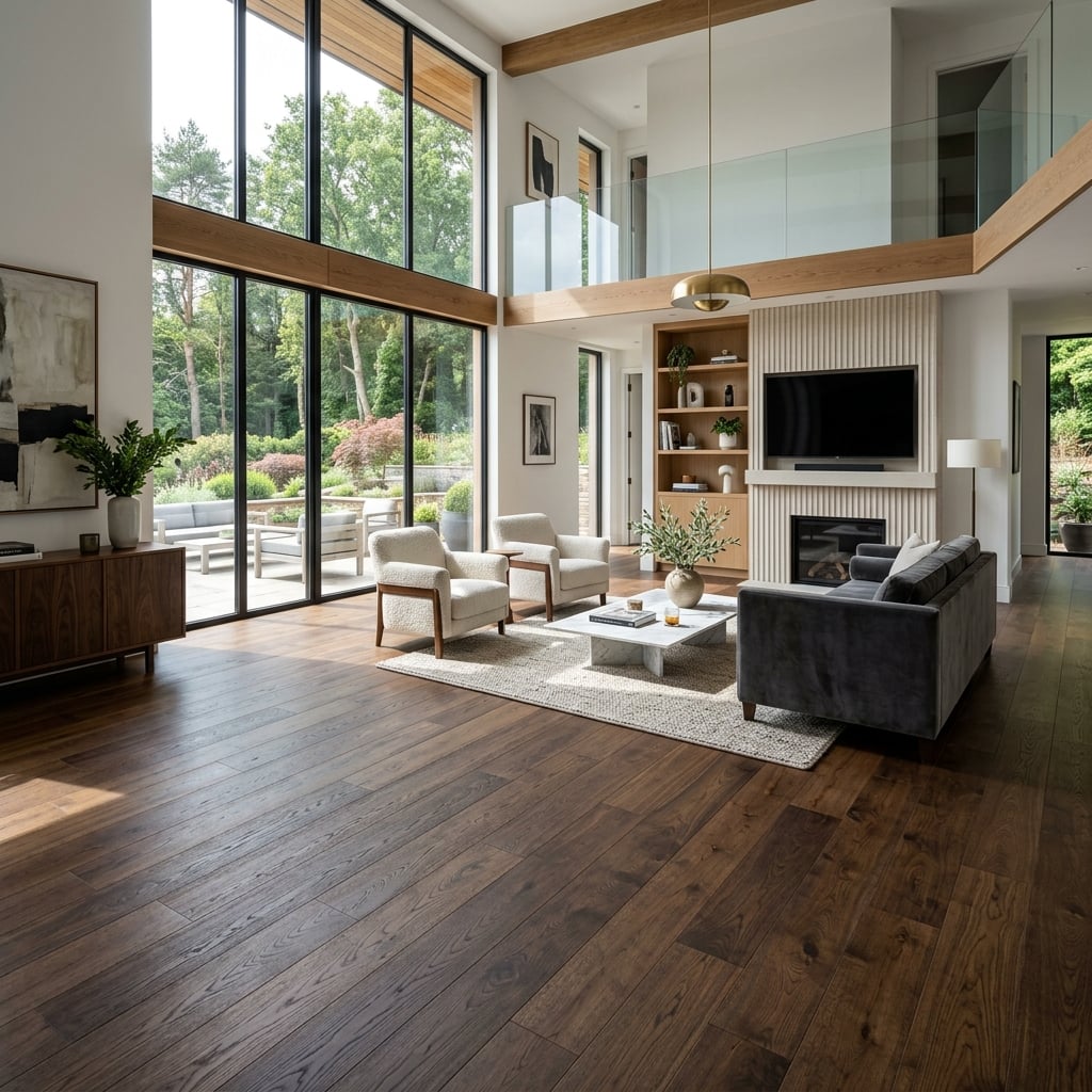 Premium luxury hardwood flooring interior in Kelowna